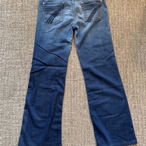 7 For All Mankind Blue Wide Leg & Flare Lightweight Denim Jeans